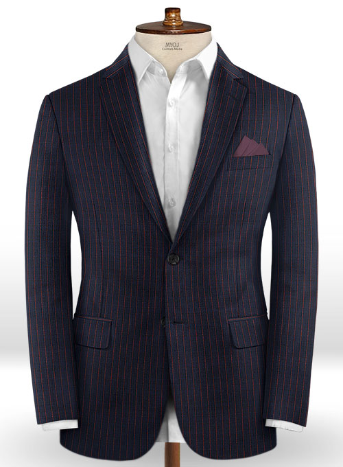 Napolean Soffi Blue Wool Suit - Click Image to Close