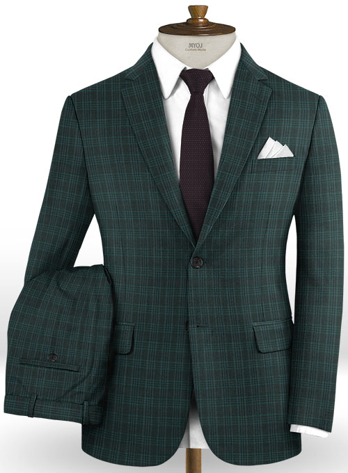 Napolean Sola Green Wool Suit