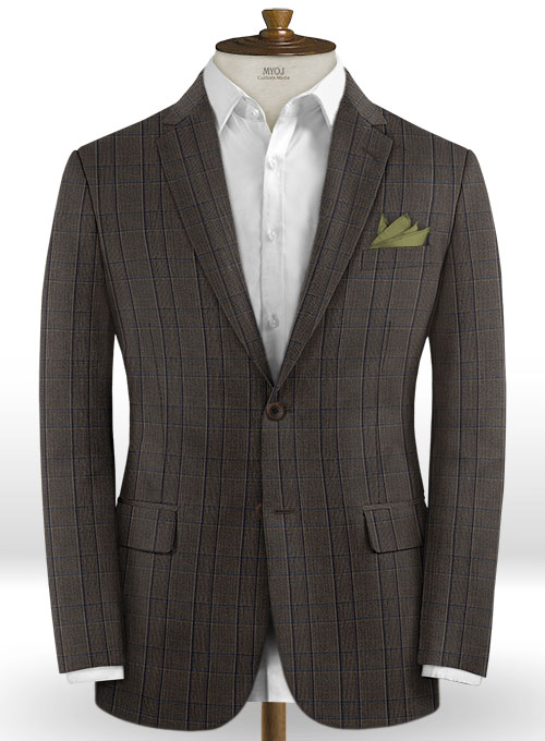 Napolean Strum Gray Brown Wool Suit - Click Image to Close