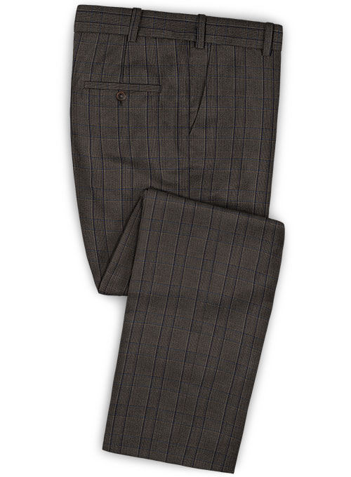 Napolean Strum Gray Brown Wool Suit - Click Image to Close