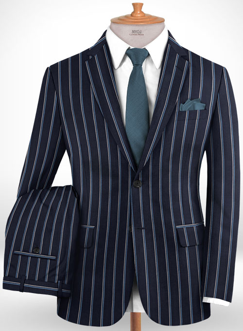 Napolean Vanda Navy Blue Wool Suit