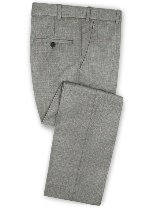 Napolean Sharkskin Light Gray Wool Tuxedo Suit