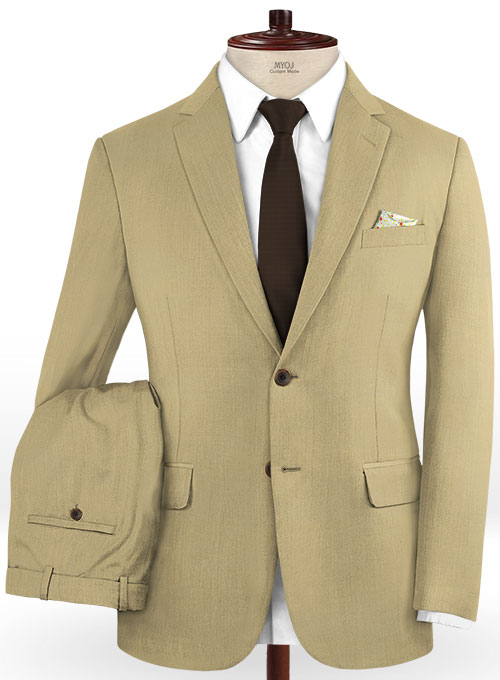 Napolean Light Khaki Wool Suit