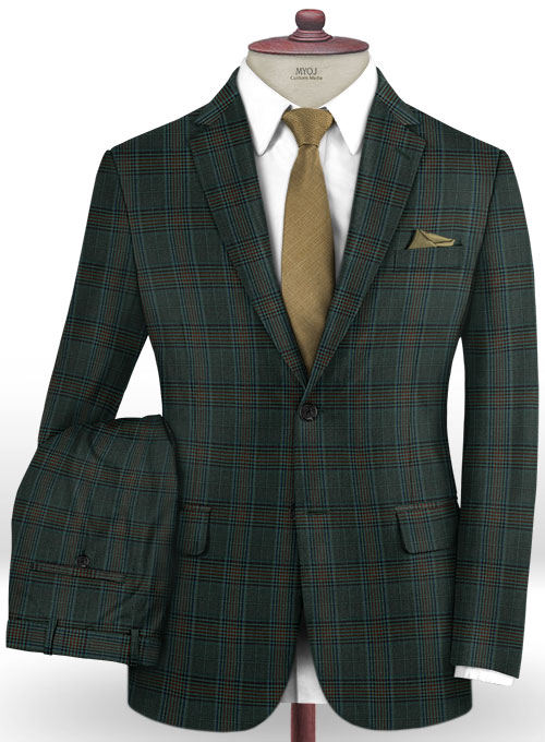 Napolean Nanti Green Wool Suit