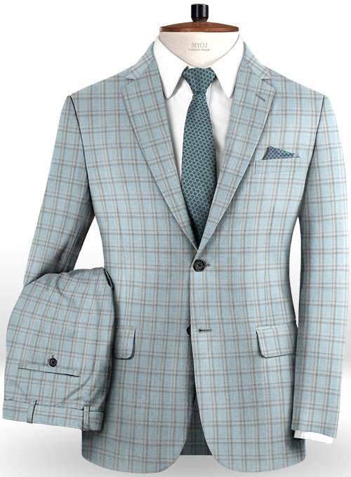 Napolean Spring Blue Wool Suit