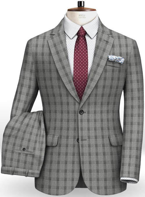 Napolean Tram Gray Wool Suit