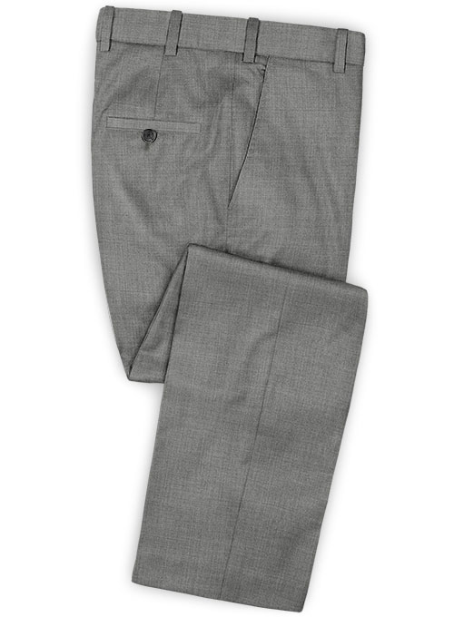 Napolean Worsted Light Gray Wool Tuxedo Suit - Click Image to Close
