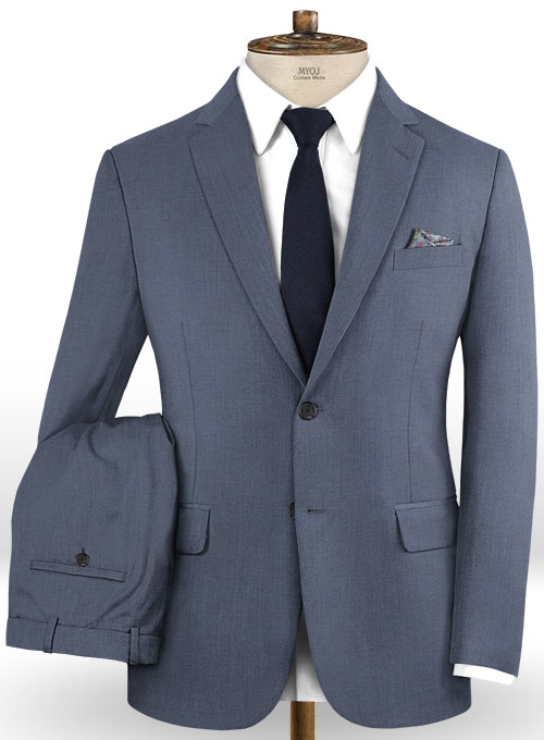 Napolean Slate Blue Wool Suit