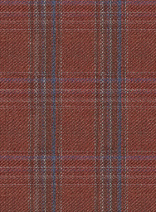 Napolean Tartan Wine Wool Suit