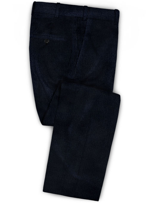 Navy Blue Thick Corduroy Suit