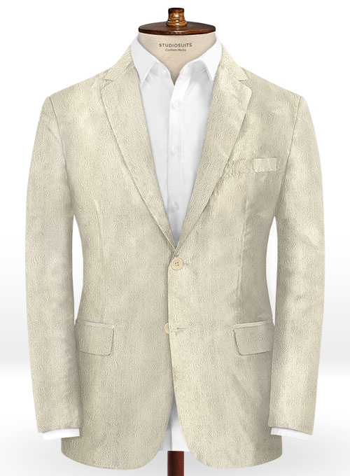 Paisley Cream Wool Suit - Click Image to Close