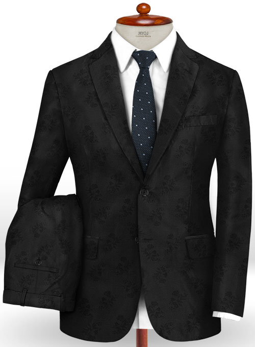 Paole Black Wool Suit
