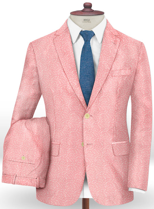 Perlo Pink Wool Suit