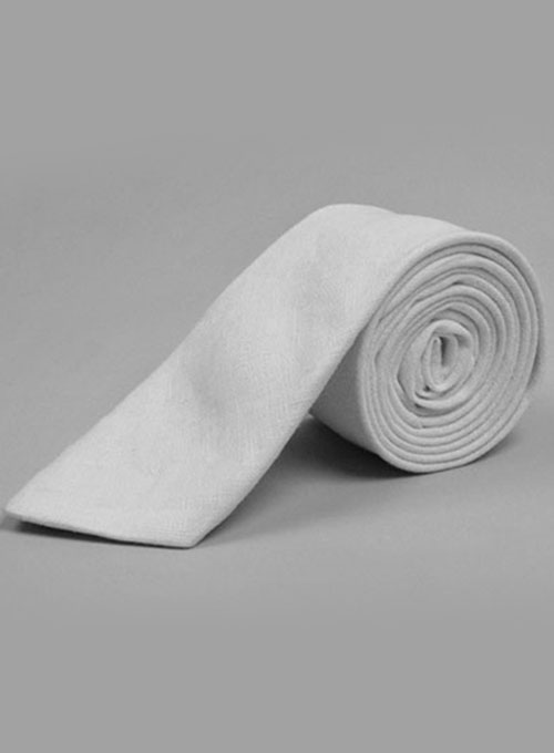 Linen Tie - Pure White