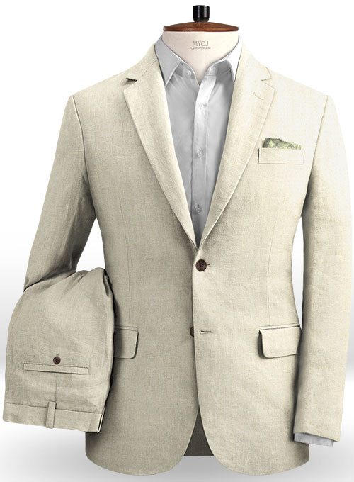 Pure Barn Beige Linen Suit