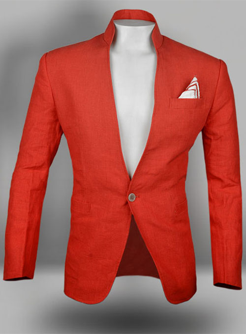 Pure Red Linen Roma Sports Jacket