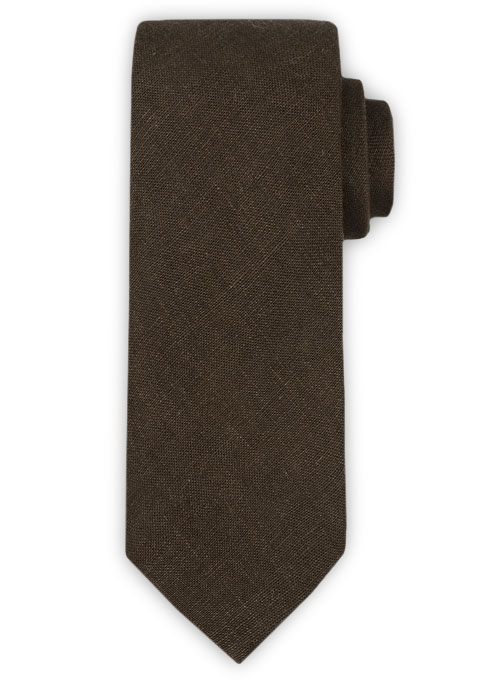 Linen Tie - Pure Rich Brown