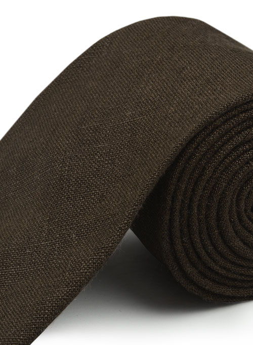 Linen Tie - Pure Rich Brown