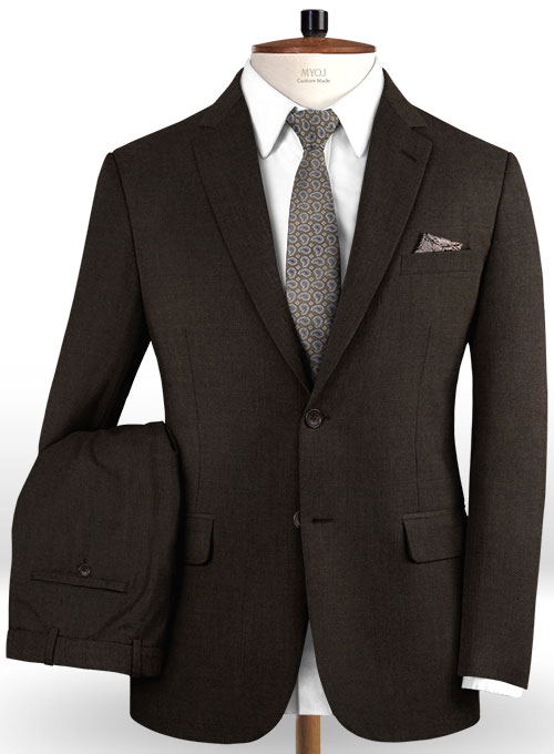 Reda Dark Brown Pure Wool Suit
