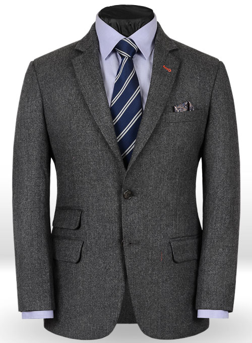 Reda Flannel Dark Gray Pure Wool Suit