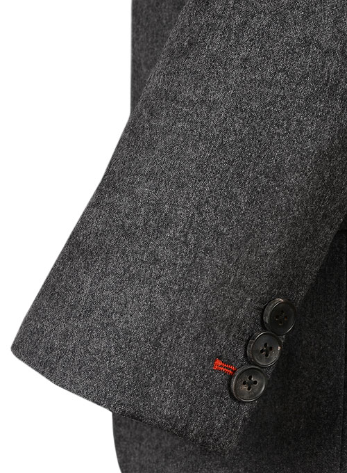 Reda Flannel Dark Gray Pure Wool Suit - Click Image to Close
