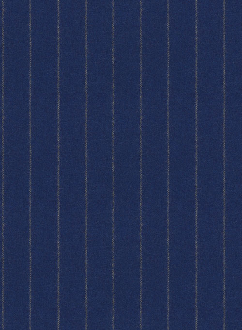 Reda Flannel Stripe Royal Blue Pure Wool Suit