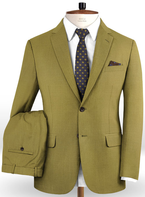 Reda Khaki Pure Wool Suit