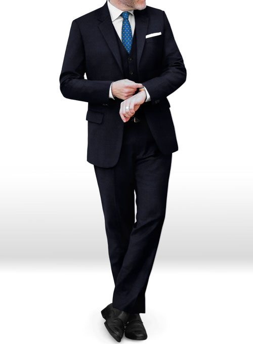 Reda Navy Blue Pure Wool Suit - Click Image to Close