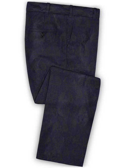 Rilda Navy Wool Tuxedo Suit - Click Image to Close