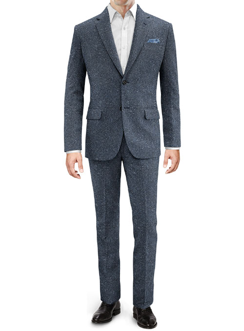 Royal Blue Flecks Donegal Tweed Suit