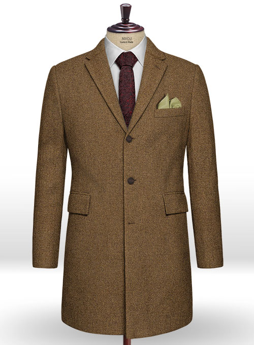 Royal Brown Heavy Tweed Overcoat