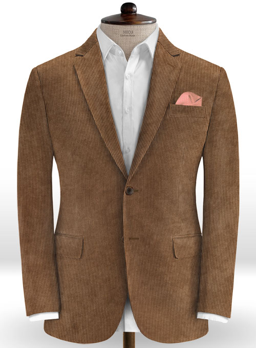 Rust Brown Thick Corduroy Suit - Click Image to Close