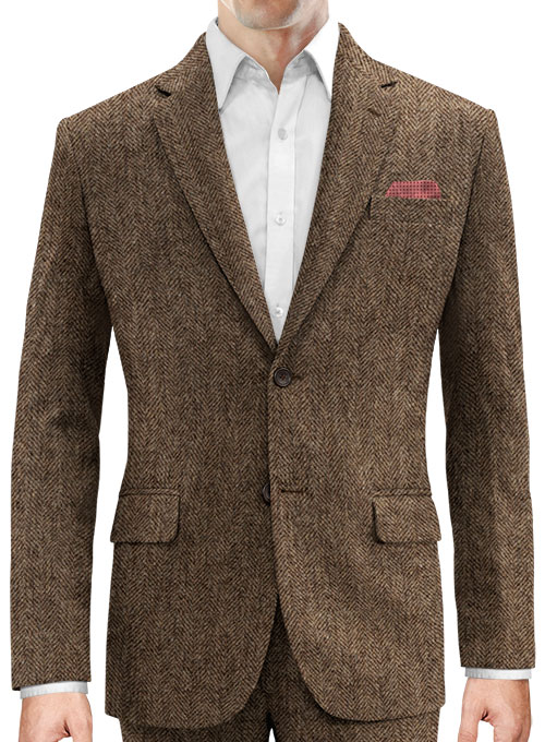 Rust Herringbone Tweed Suit