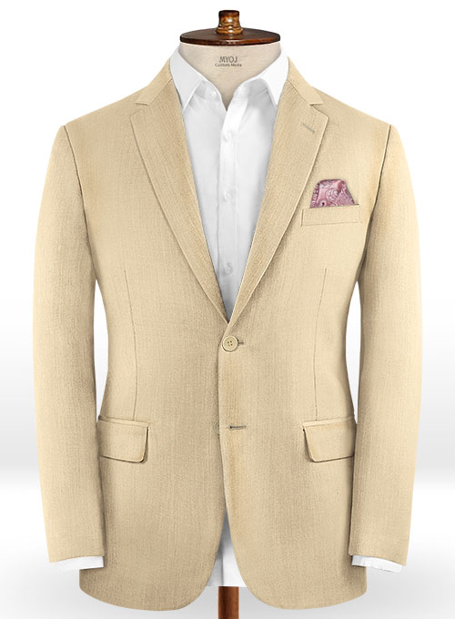 Scabal Beige Wool Suit - Click Image to Close