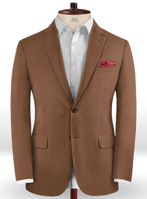 Scabal Brick Brown Wool Suit - Click Image to Close
