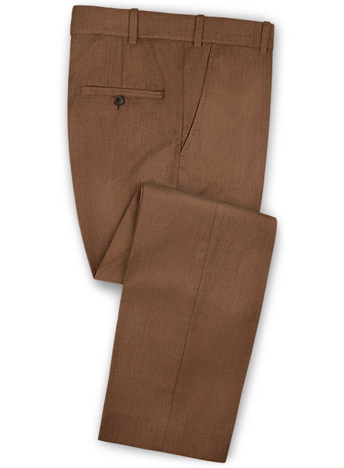 Scabal Brick Brown Wool Suit