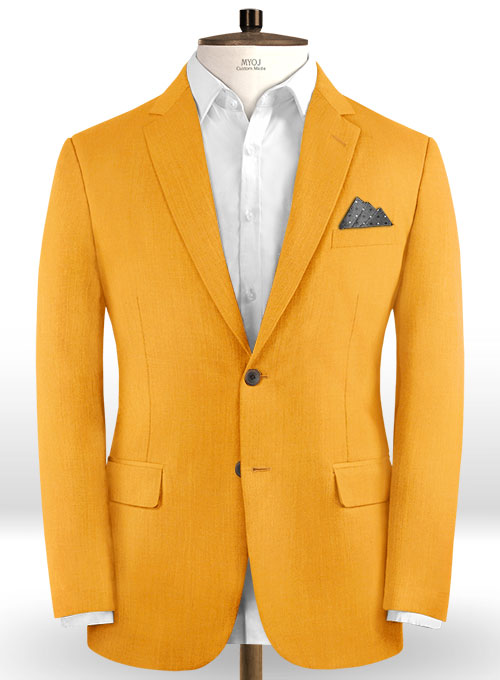 Scabal Bright Orange Wool Suit - Click Image to Close