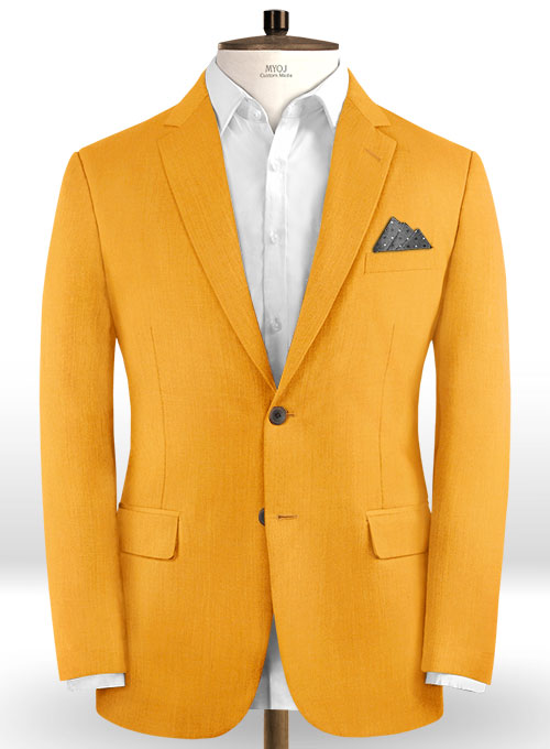 Scabal Bright Orange Wool Suit