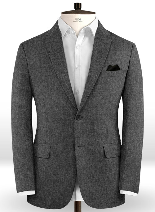 Scabal Carbon Gray Wool Suit