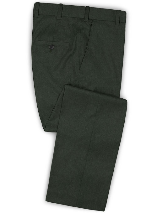 Scabal Dark Green Wool Suit - Click Image to Close