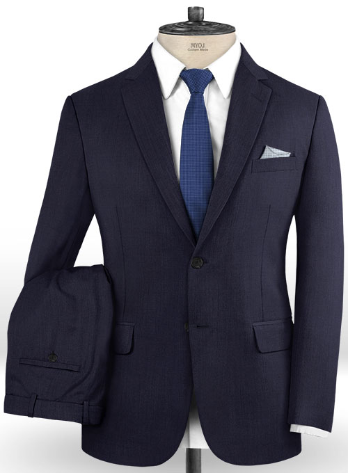 Scabal Dark Navy Wool Suit