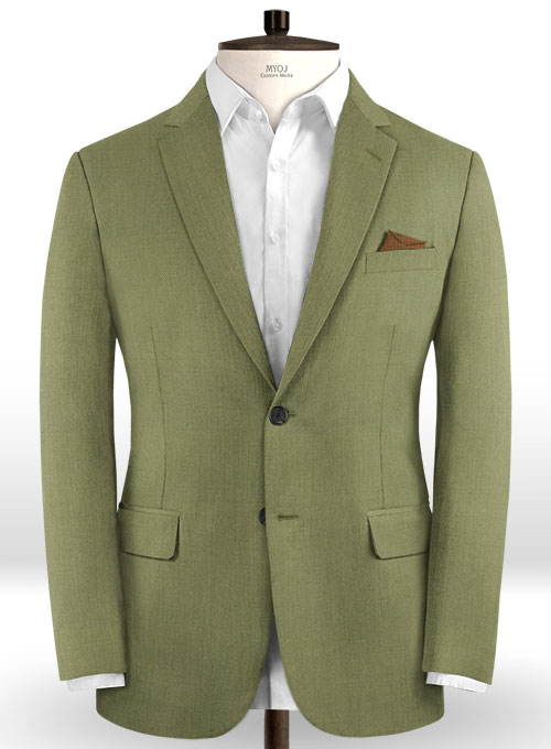 Scabal Fern Green Wool Suit - Click Image to Close