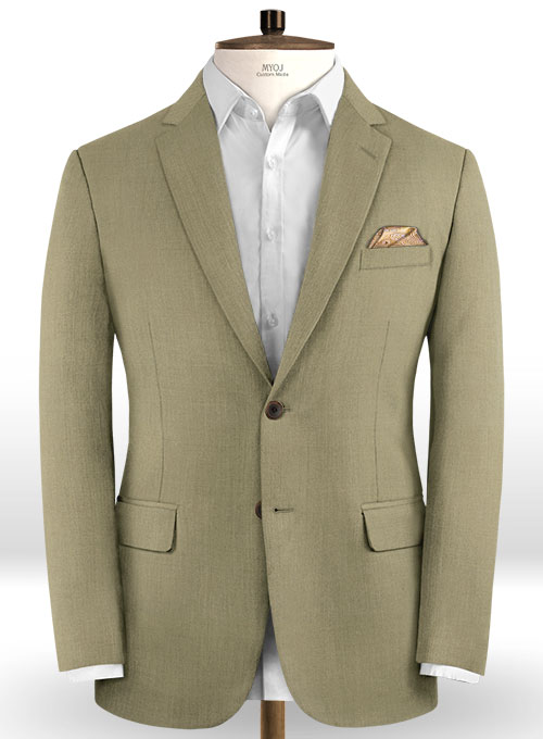 Scabal Moss Green Wool Suit - Click Image to Close