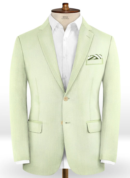 Scabal Pale Green Wool Suit
