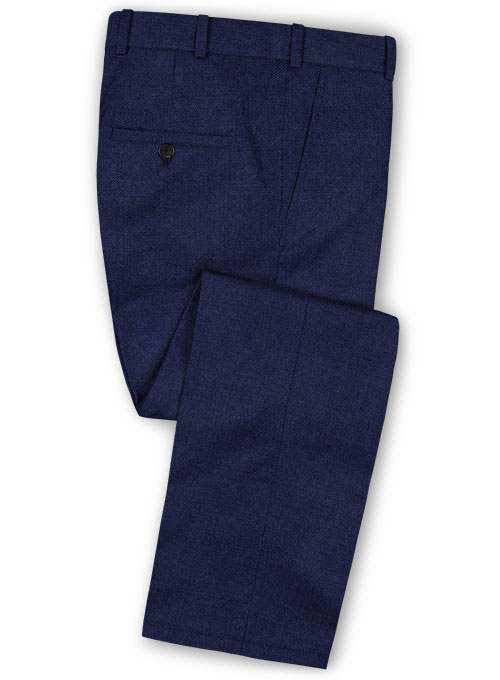 Scabal Regal Blue Wool Suit - Click Image to Close