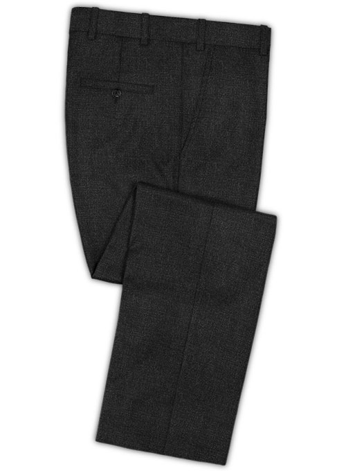 Scabal Worsted Dark Charcoal Wool Suit - Click Image to Close