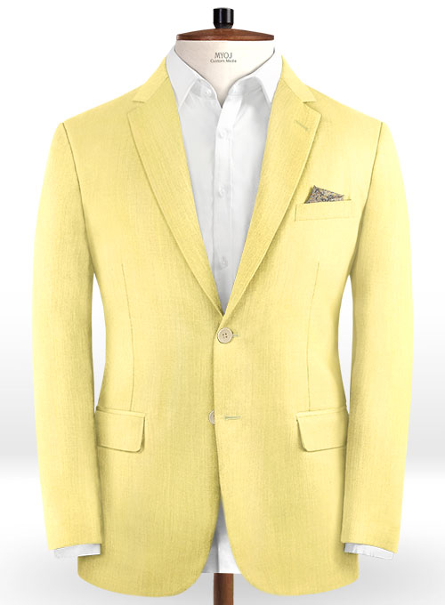 Scabal Yellow Wool Suit - Click Image to Close