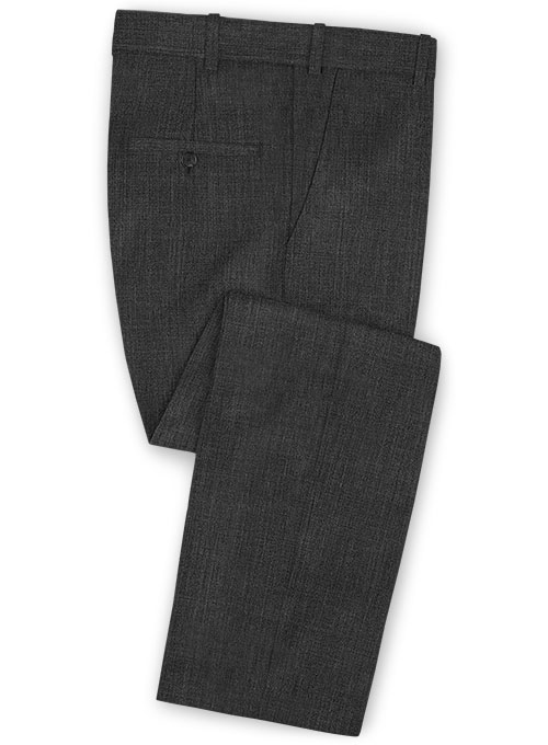 Sharkskin Charcoal Wool Suit - Click Image to Close