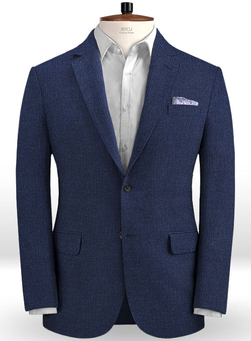 Solbiati Denim Dark Blue Linen Suit