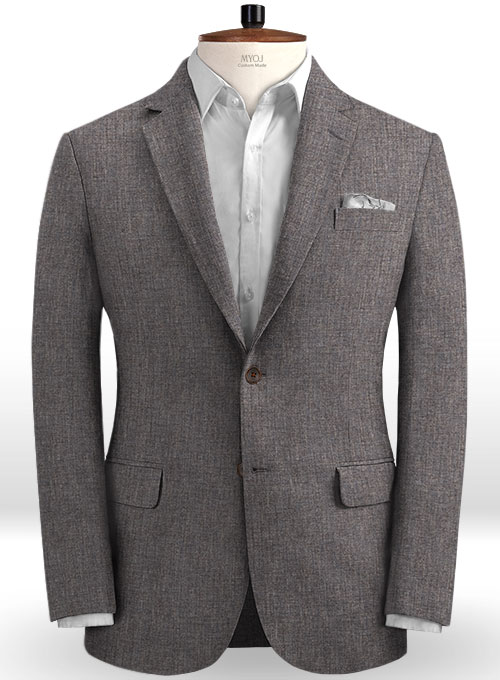 Solbiati Raw Brown Linen Suit